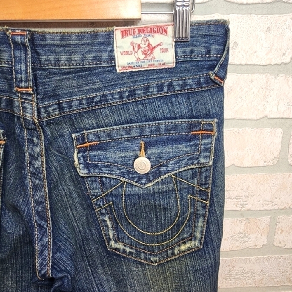 TRUE RELIGION Distressed Flare Jeans Size 29